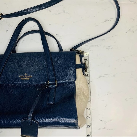 Kate Spade Holden Street Leslie Bag Navy Galaxy Sand + Tellie Bifold Wallet - Picture 8 of 11